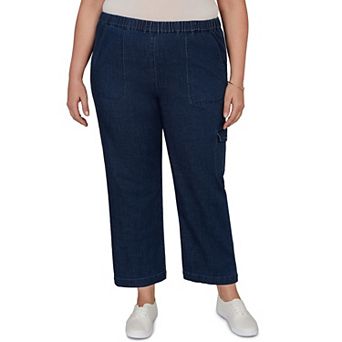 Plus Size Alfred Dunner Indigo Girls Pull On Cargo Pocket Jeans