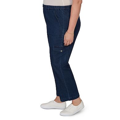Plus Size Alfred Dunner Indigo Girls Pull On Cargo Pocket Jeans