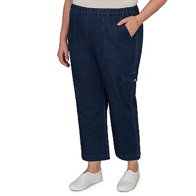 Plus Size Alfred Dunner Indigo Girls Pull On Cargo Pocket Jeans