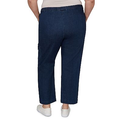 Plus Size Alfred Dunner Indigo Girls Pull On Cargo Pocket Jeans