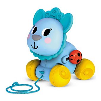 Kids Hits Push & Pull Llama Tactile Motion Play Toy With Inertia Wheels & Rotating Head