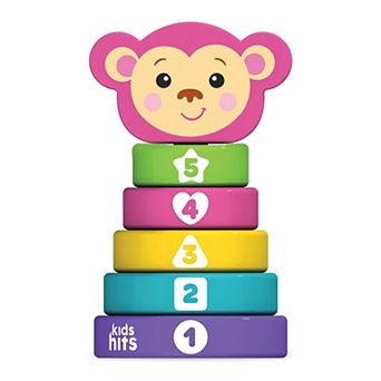 Kids Hits Stack & Play Monkey Wooden Stacking & Sorting Ring Toy