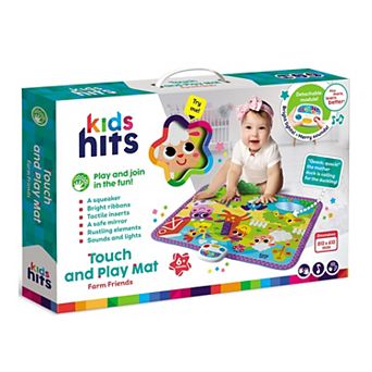 Kids Hits Touch & Play Mat Farm Friends 31.5x23.6-Inch Sensory Floor Pad