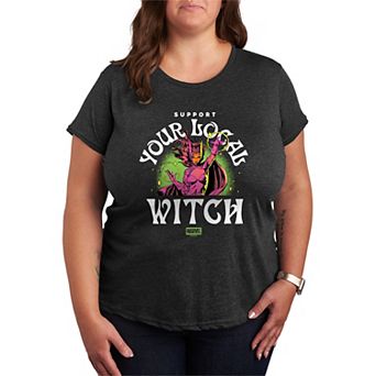 Plus Size Marvel Support Your Local Witch Graphic Tee