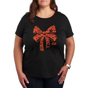 Plus Size Star Wars Halloween Bow Silhouette Graphic Tee