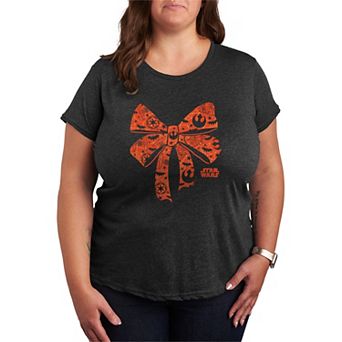 Plus Size Star Wars Halloween Bow Silhouette Graphic Tee