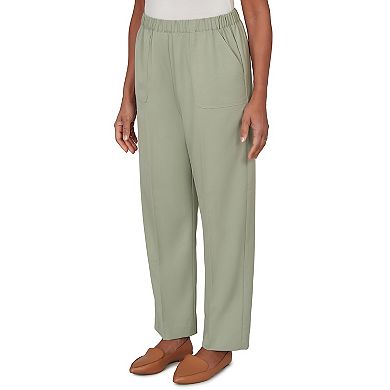 Petite Alfred Dunner Indigo Girls Sage Twill Pants