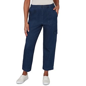 Petite Alfred Dunner Indigo Girls Pull On Cargo Pocket Jeans