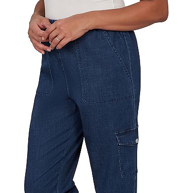 Petite Alfred Dunner Indigo Girls Pull On Cargo Pocket Jeans