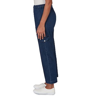 Petite Alfred Dunner Indigo Girls Pull On Cargo Pocket Jeans