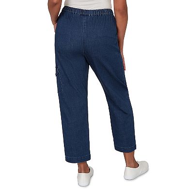 Petite Alfred Dunner Indigo Girls Pull On Cargo Pocket Jeans