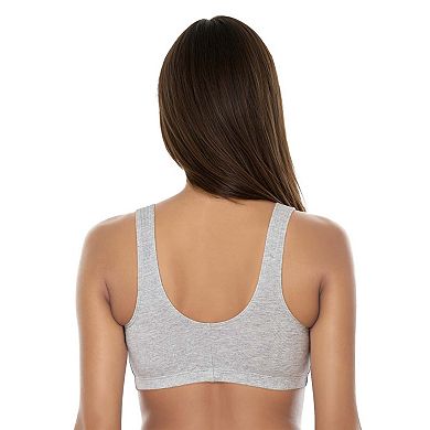 Bestform Comfortable Unlined Wireless Cotton Stretch Sports Bra with Front Closure 5006014