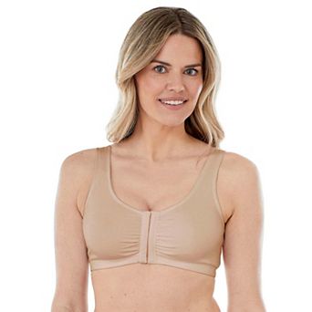 Bestform Comfortable Unlined Wireless Cotton Stretch Sports Bra with Front Closure 5006014