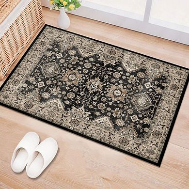 Washable Non Slip Entryway Runner Rug Rubber Backed Farmhouse Floor Mat