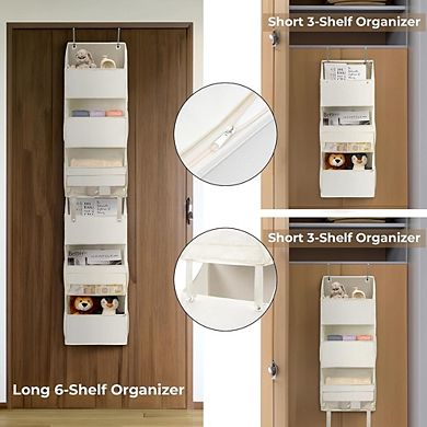 6-Shelf Over-the-Door Organizer, 8 Pockets, 40 lb Capacity