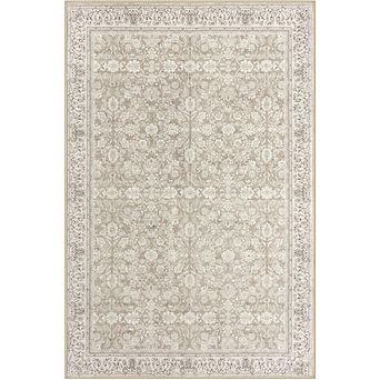 Washable Floral Area Rug Non Slip Low Pile Indoor Entryway Door Mat