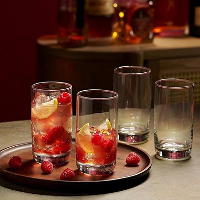 4pc Highball Glass Set, Collins Cocktail & Drinking Glasses