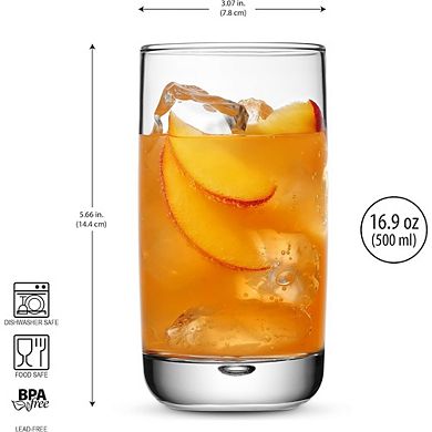4pc Highball Glass Set, Collins Cocktail & Drinking Glasses