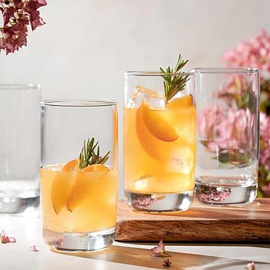 4pc Highball Glass Set, Collins Cocktail & Drinking Glasses