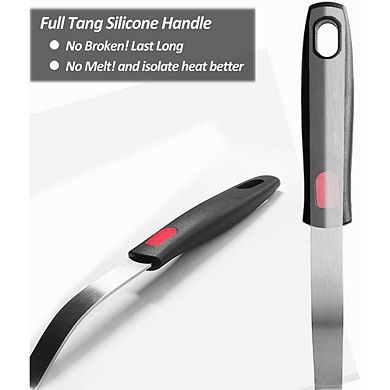 Silicone Pancake Spatula, Heat-Resistant, Flexible for Nonstick