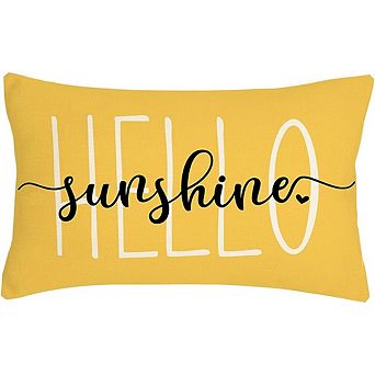 Hello Sunshine Lumbar Pillow Cover, 12x20 Farmhouse Spring Summer Decor