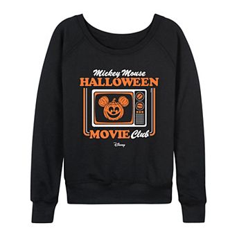 Women's Disney's Mickey Mouse Halloween French Terry Long Sleeve Tee