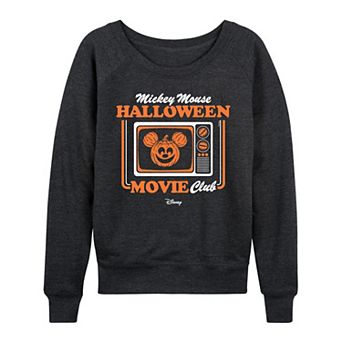 Women's Disney's Mickey Mouse Halloween French Terry Long Sleeve Tee