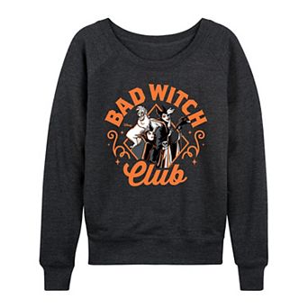 Women's Disney Villains Bad Witch Club French Terry Long Sleeve Tee