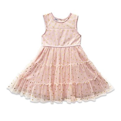 Girls 4-6x Blueberi Boulevard Mesh Dress with Jacket