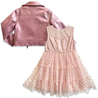 mesh dress with jacket Floral Mesh Lace Dress & Long Jacket Set  Elegant Layered Look Purple / XL