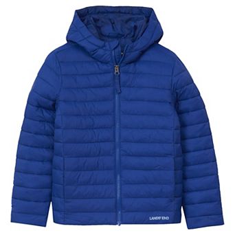 Kids 4-20 Lands' End Feather Free Insulated Hooded Packable Jacket in Husky