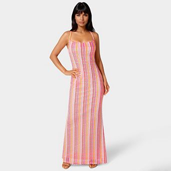 Women's bebe Printed Bodycon Maxi Dress