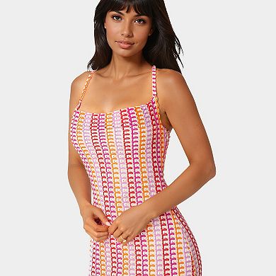 Women's bebe Printed Bodycon Maxi Dress