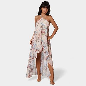 Women's bebe High Low Halter Dress