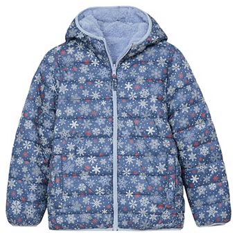 Girls 4-20 Lands' End Reversible Hooded Jacket