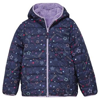 Girls 4-20 Lands' End Reversible Hooded Jacket