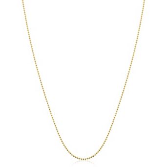 Fremada 14k Gold Over Sterling Silver Bead Ball Chain Necklace