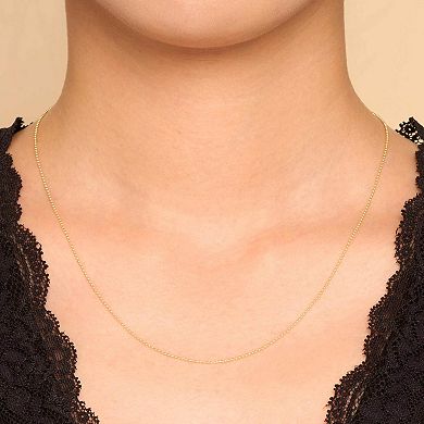 Fremada 14k Gold Over Sterling Silver Bead Ball Chain Necklace