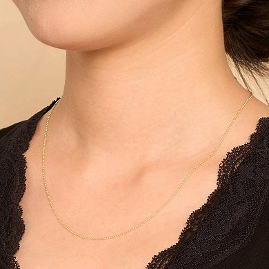 Fremada 14k Gold Over Sterling Silver Bead Ball Chain Necklace