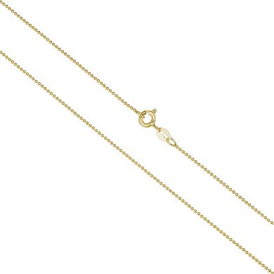 Fremada 14k Gold Over Sterling Silver Bead Ball Chain Necklace