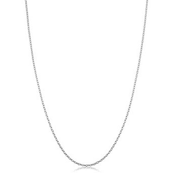 Fremada Sterling Silver Round Cable Chain Necklace