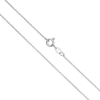 Fremada Sterling Silver Round Cable Chain Necklace