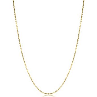 Fremada 14k Gold Over Sterling Silver Round Cable Chain Necklace