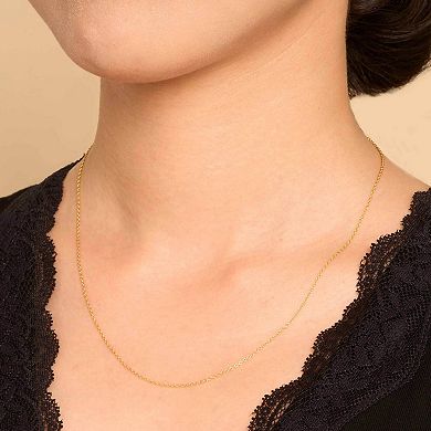 Fremada 14k Gold Over Sterling Silver Round Cable Chain Necklace
