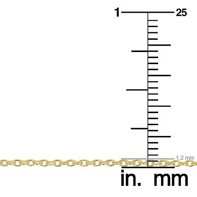 Fremada 14k Gold Over Sterling Silver Round Cable Chain Necklace