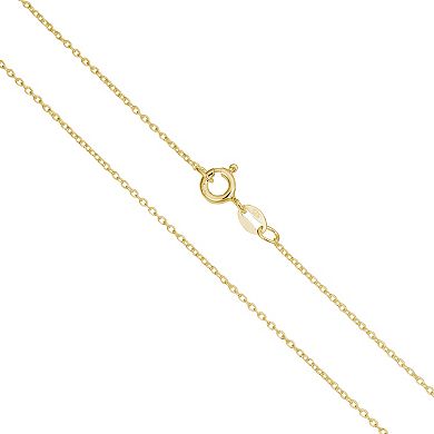 Fremada 14k Gold Over Sterling Silver Round Cable Chain Necklace