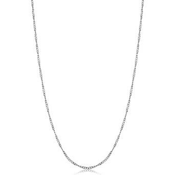 Fremada Sterling Silver Twisted Curb Chain Necklace