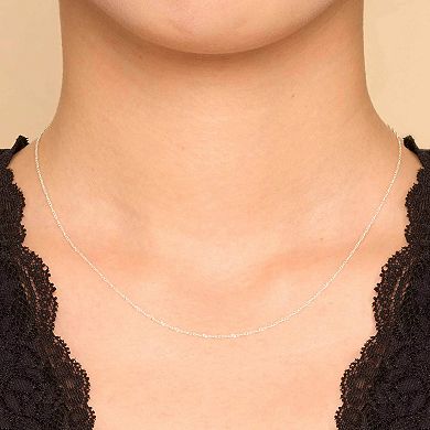 Fremada Sterling Silver Twisted Curb Chain Necklace