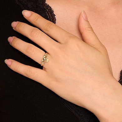 Fremada 14k Yellow Gold Claddagh Ring