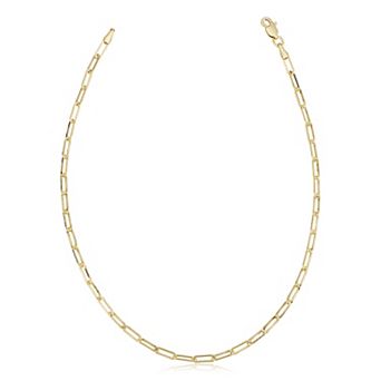 Fremada 10k Yellow Gold Paperclip Link Chain Bracelet